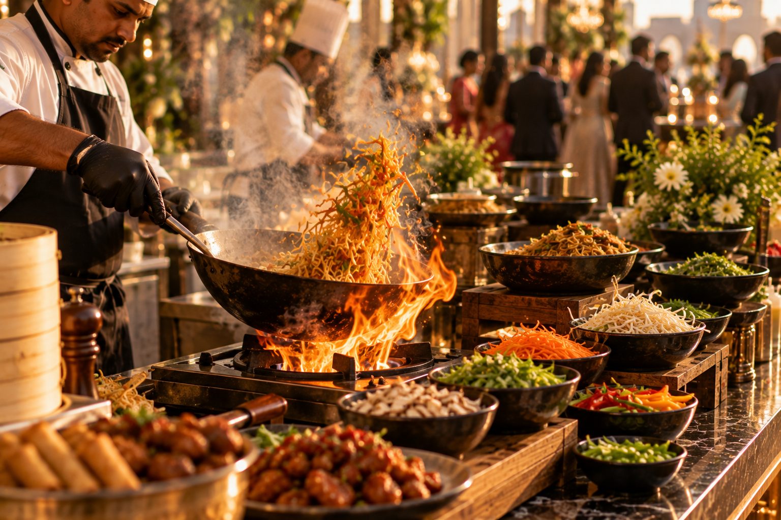 Chinese Live Wok Counter by Welcome Caterers in Pune