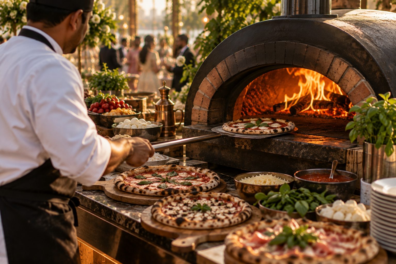 Wood-Fired Pizza Counter by Welcome Caterers in Pune