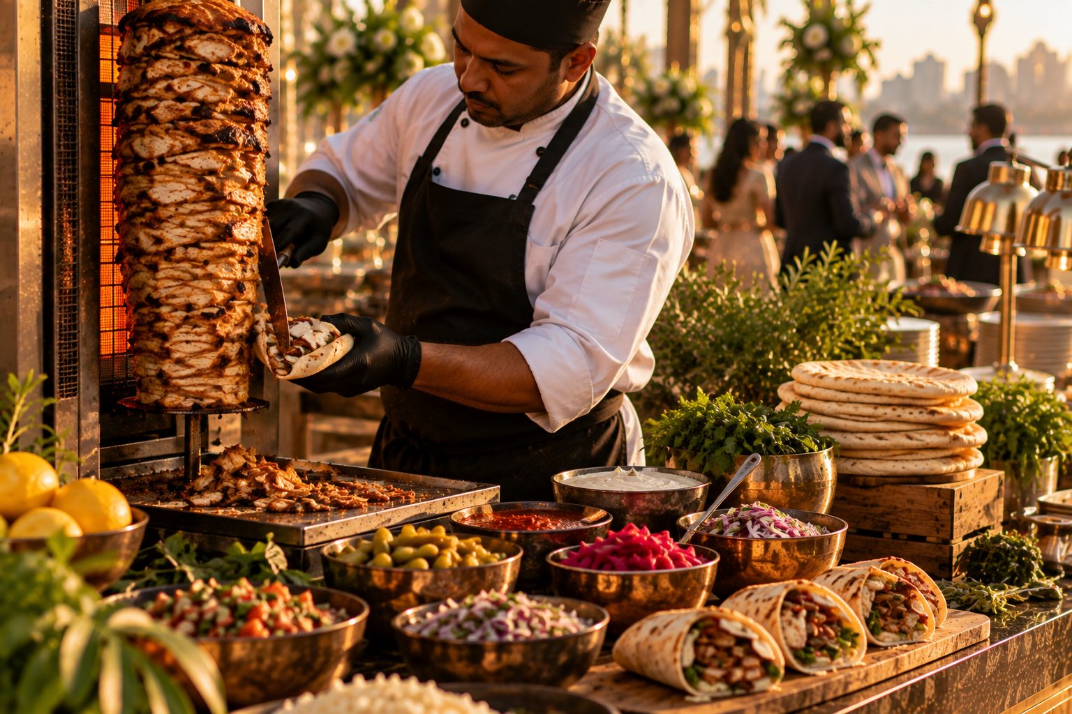 Shawarma and Mezze Counter by Welcome Caterers in Pune