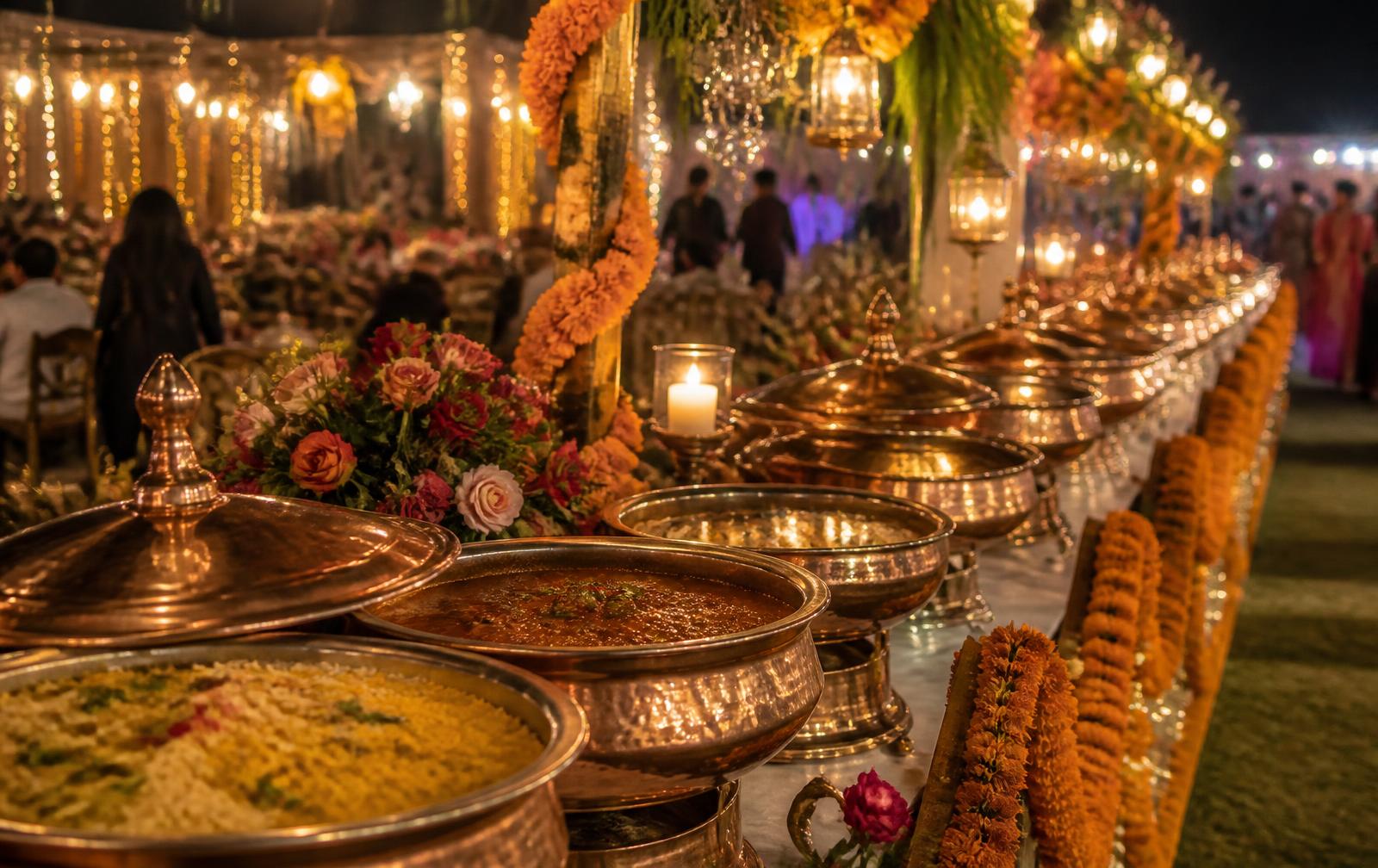 Wedding buffet catered by Welcome Caterers in Pune